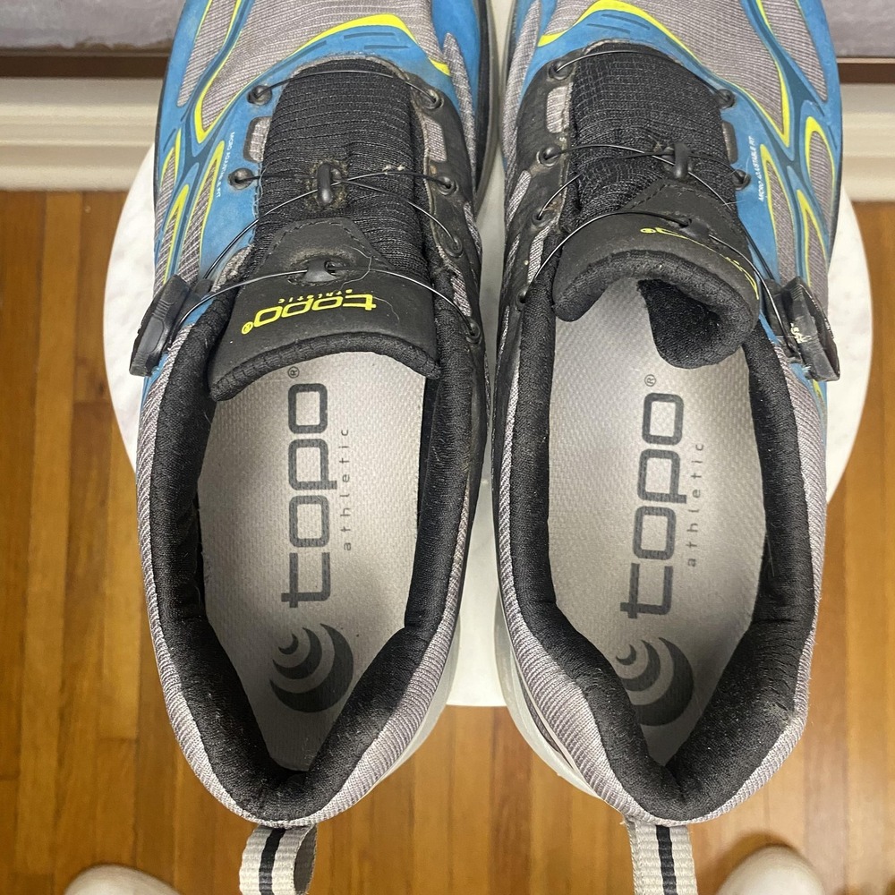 Topo Athletic Runduro Shoes Mens Size 9.5 Gray Teal Dial Running Sneakers - Picture 8 of 11